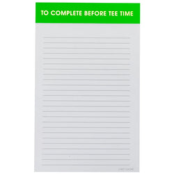 Before Tee Time Notepad