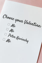 Choose Your Valentine Card