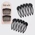 Black French Hair Combs Set