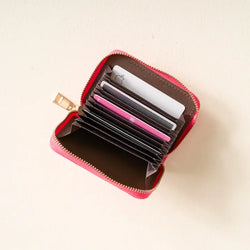 Check Zip Around Wallet (Hot Pink)