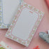 Notes Pink Floral 4x6 Notepad