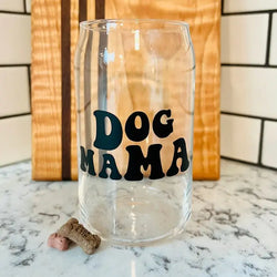 Dog Mama Beer Can Glass
