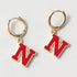 University of Nebraska 'N' Earrings