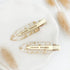 Creaseless Hair Clips (Golden Glitter)