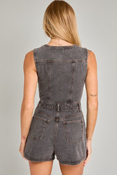 Separate Ways Denim Romper