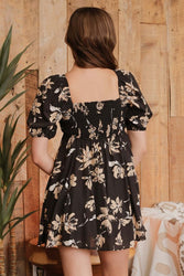 Fall Blooms Mini Dress