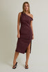 Chestnut Charm Midi Dress
