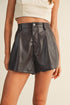 Fall Flare Leather Shorts
