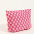 Large Checkered Makeup Bag