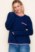 Color Stitch Knit Sweater