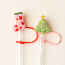 Naughty Or Nice Straw Topper Set