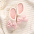Blush Betty Bow Fuzzy Slippers