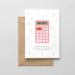 Birthday Girl Math Card