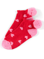 Hearts Home Socks (Red)