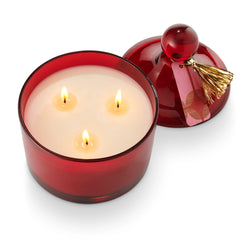 Mistletoe Kisses Glass Candle