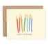 Rainbow Candles Birthday Card