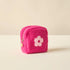 Flower Square Teddy Pouch (Pink)