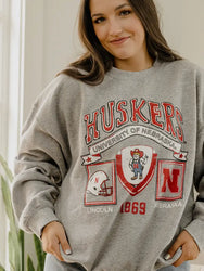 Huskers Prep Patch Thrifted Sweatshirt