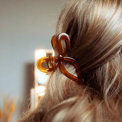 Cute Bow Claw Clip (Brown)