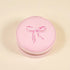 Bow Pink Round Velvet Jewelry Case