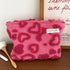 Large Plush Heart Makeup Bag