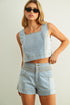 Sunwashed Denim Top