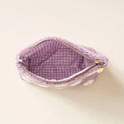 Flower Teddy Pouch (Purple)