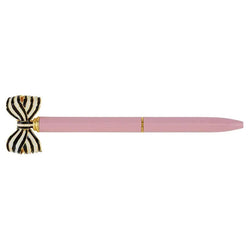 Striped Bow Pen- Blush