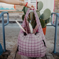 Oversized Quilted Tote Bag