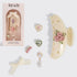Vintage Pearl Cream Claw Clip Set