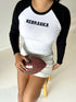 Classic Nebraska Long Sleeve Crop