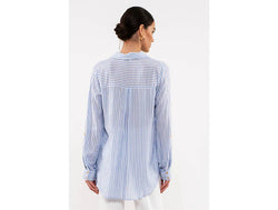 Sarah Striped Button Top