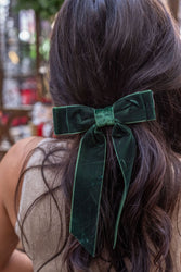 Velvet Bow Hair Clip