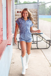 Starstruck Denim Romper