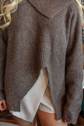 Toasty Truffle Knit Sweater