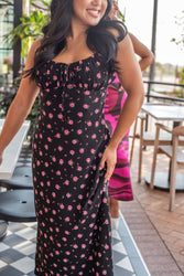 Romantic Rose Midi Dress