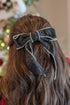 Pearl Hair Bow (Black)