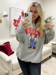 Nebraska Huskers Mascot Thrifted Sweatshirt