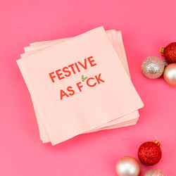 Festive As F*ck Cocktail Napkins