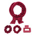 Velvet Heatless Hair Curling Set (Burgundy)
