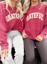 Grateful Corded Sweatshirt