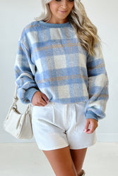 Lindsey Plaid Knit Sweater