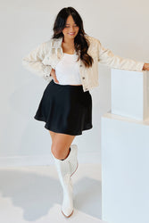 Haley Satin Mini Skirt