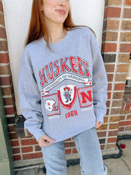 Huskers Prep Patch Thrifted Sweatshirt