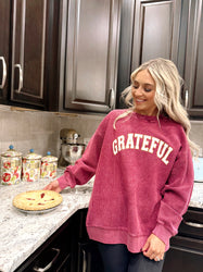 Grateful Corded Sweatshirt