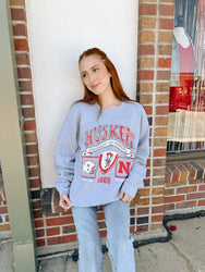 Huskers Prep Patch Thrifted Sweatshirt