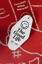 The Good Life Keychain (White)