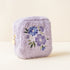 Dainty Floral Purple Square Teddy Pouch