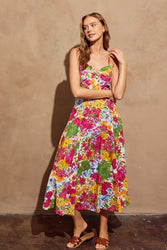 Bed Of Flowers Midi Dress