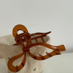 Cute Bow Claw Clip (Brown)